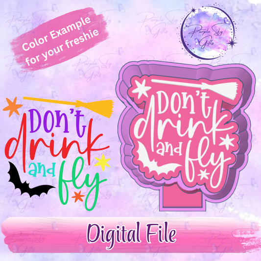 Don't Drink and Fly Halloween Freshie Mold Housing STL Digital File