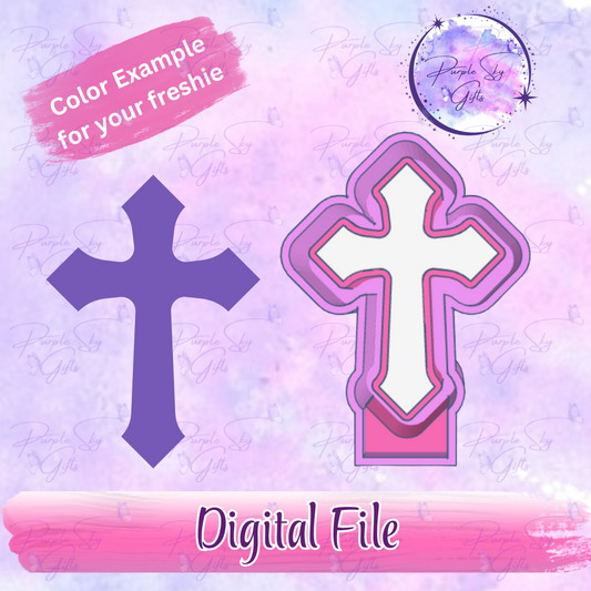 Pointed Cross Freshie Mold Housing STL Digital File