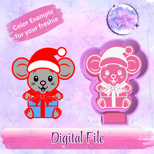 Christmas Mouse Freshie Mold Housing STL Digital File
