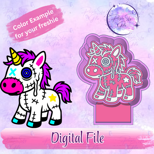 Zombie Voodoo Unicorn Freshie Mold Housing STL Digital File