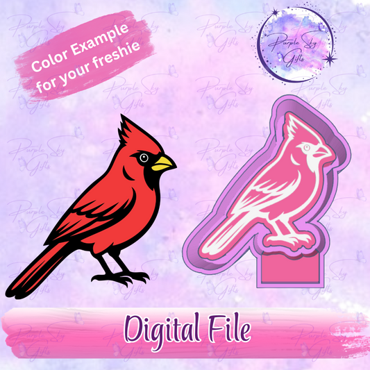 Cardinal Bird Freshie Mold Housing STL Digital File