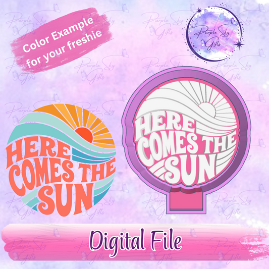 Here Comes The Sun Freshie Mold Housing STL Digital File