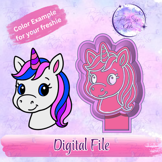 Cute Unicorn Freshie Mold Housing STL Digital File