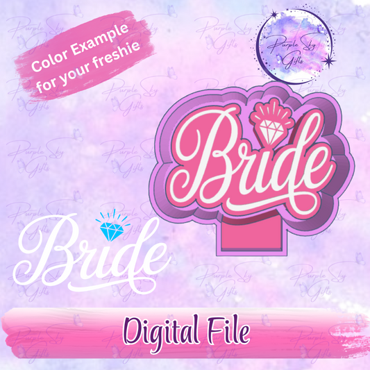 Bride Diamond Freshie Mold Housing STL Digital File