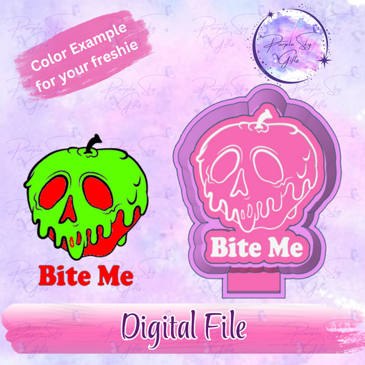 Bite Me Poison Apple Freshie Mold Housing STL Digital File