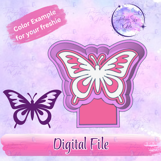 Simple Butterfly Freshie Mold Housing STL Digital File