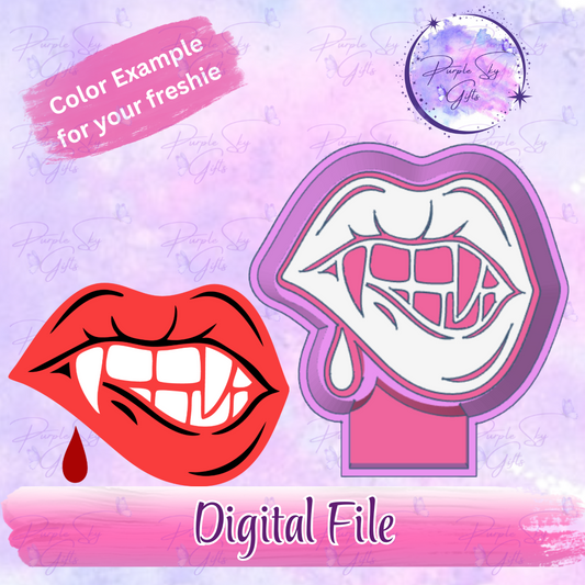 Vampire Lips Freshie Mold Housing STL Digital File