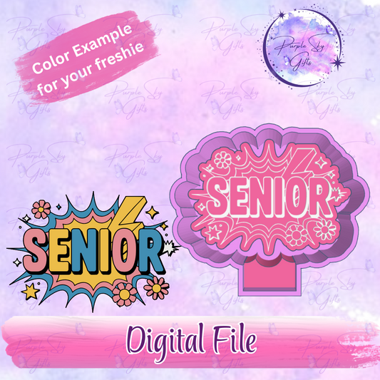 Floral Senior Mold Housing STL Digital File