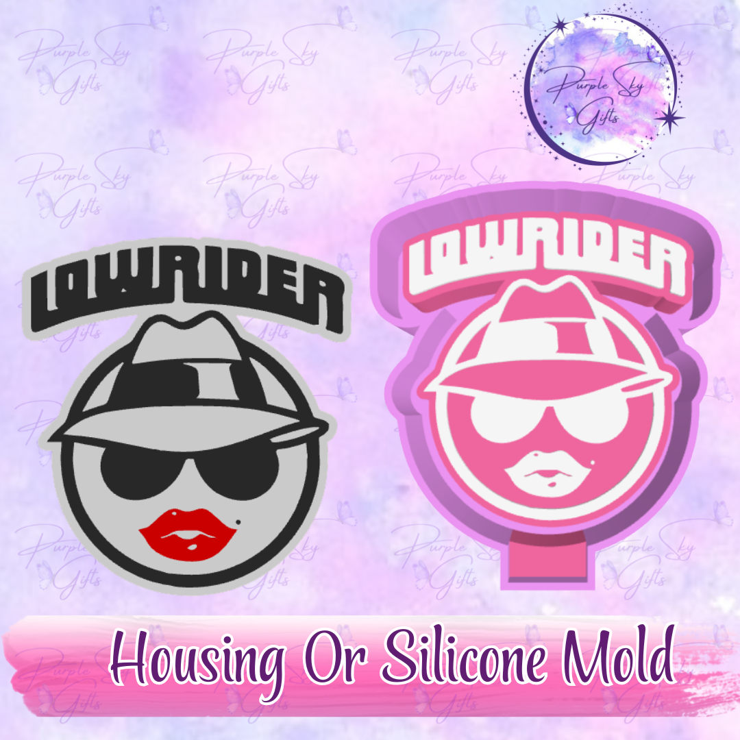 Lowrider Female Woman with Wording Freshie Mold Housing or Silicone Mold