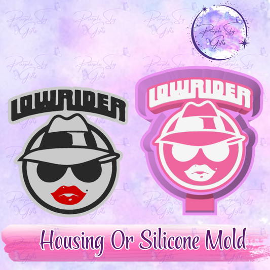 Lowrider Female Woman with Wording Freshie Mold Housing or Silicone Mold