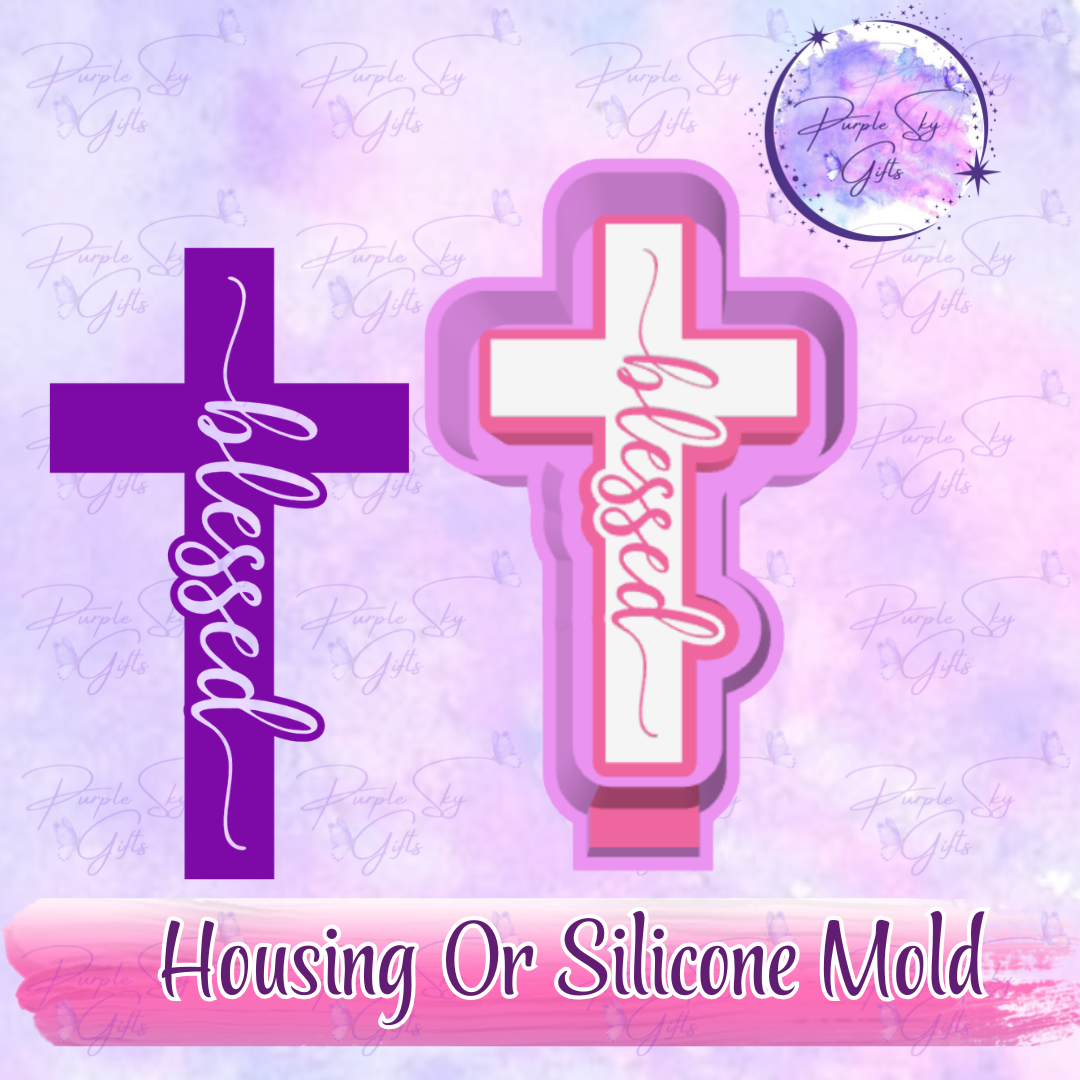 Blessed Cross Freshie Mold Housing or Silicone Mold
