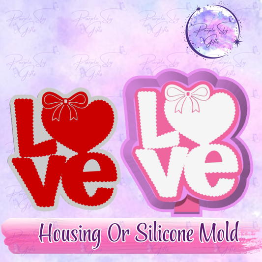 Love Stack Freshie Mold Housing or Silicone Mold