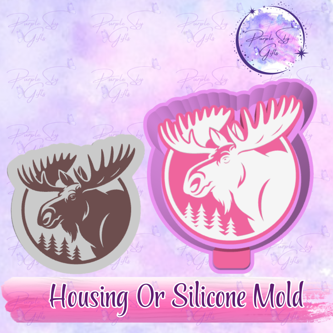 Moose Head Freshie Mold Housing or Silicone Mold