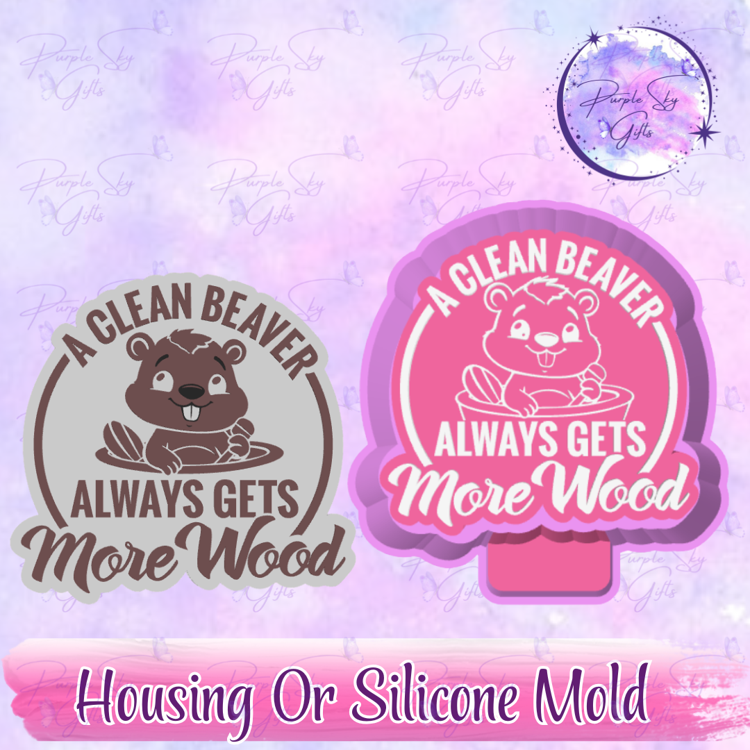 A Clean Beaver Gets More Wood Freshie Mold Housing or Silicone Mold