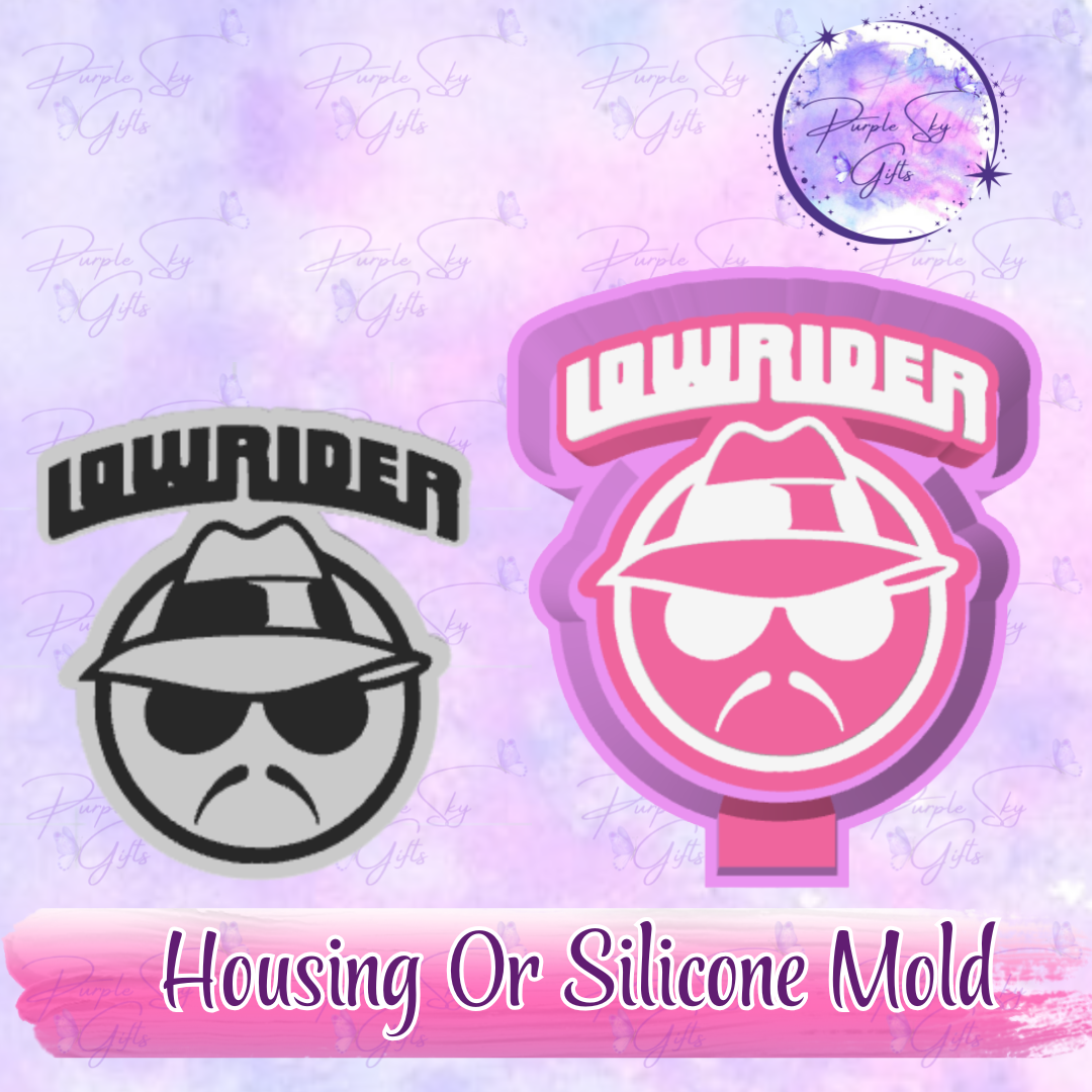 Lowrider Man Male with Wording Freshie Mold Housing or Silicone Mold