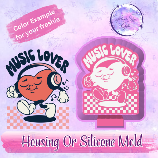 Music Lover Freshie Mold Housing or Silicone Mold