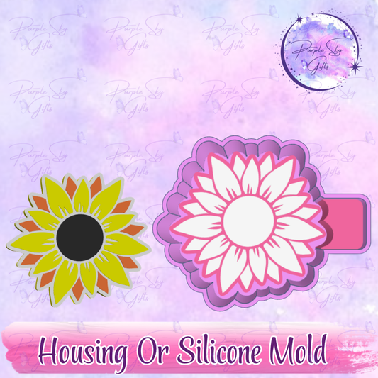 Sunflower Freshie Mold Housing or Silicone Mold