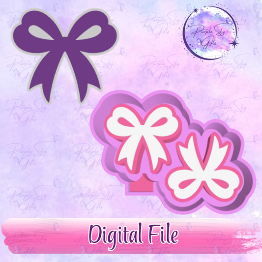 Bow 1 Vent Clip Freshie Mold Housing STL Digital File