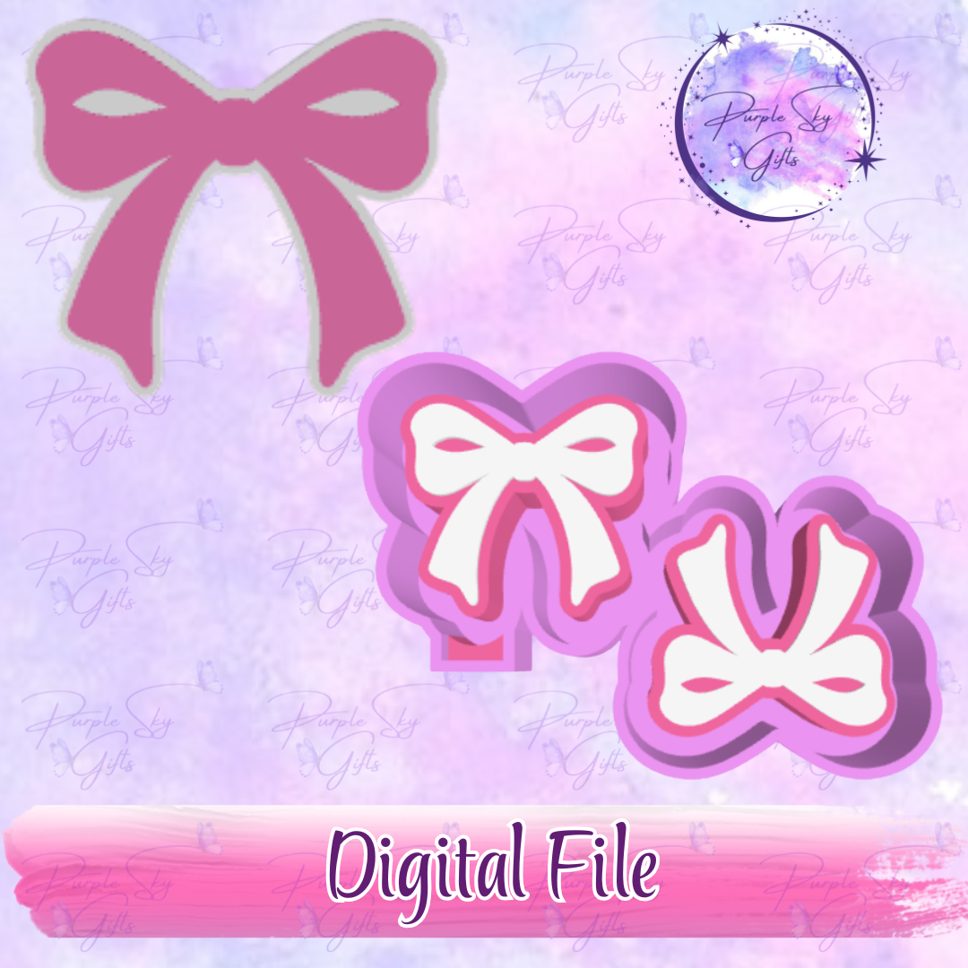 Bow 2 Vent Clip Freshie Mold Housing STL Digital File