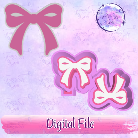 Bow 2 Vent Clip Freshie Mold Housing STL Digital File