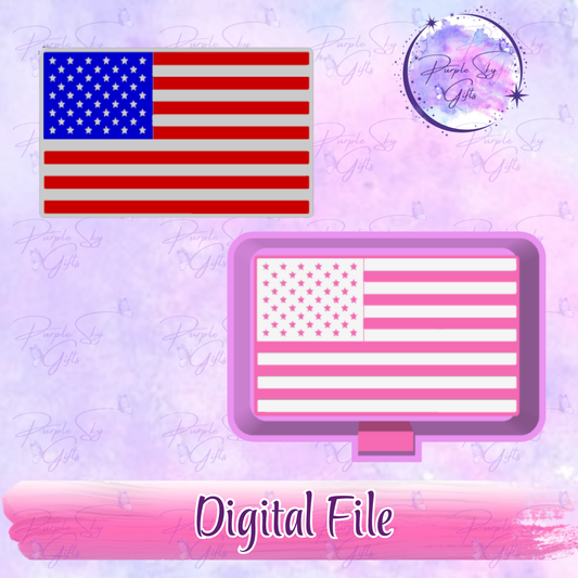 American Flag Freshie Mold Housing STL Digital File