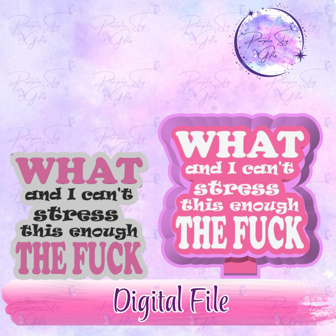WTF What and I can't stress this enough The Fuck Freshie Mold Housing STL Digital File