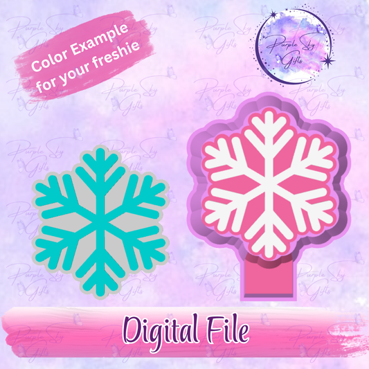 Snowflake Freshie Mold Housing STL Digital File