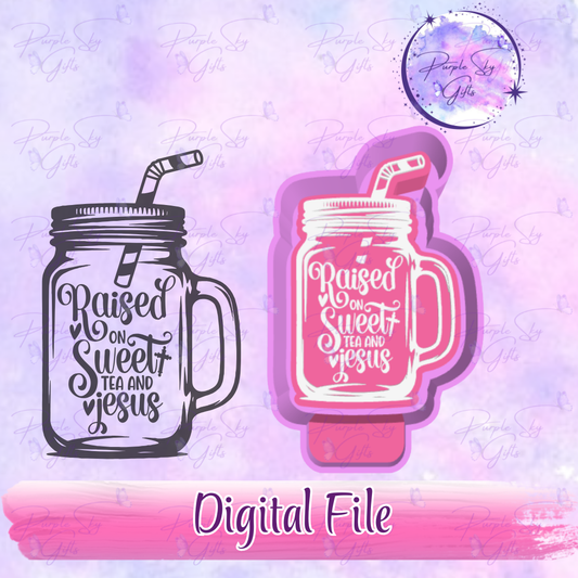 Raised On Sweet Tea and Jesus Freshie Mold Housing STL Digital File