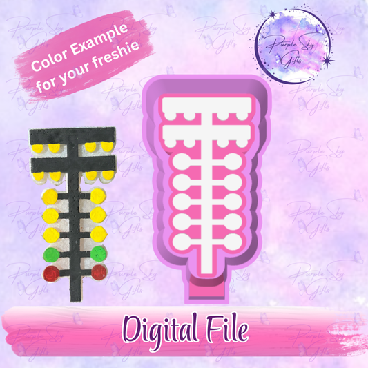 Drag Racing Light Tree Freshie Mold Housing STL Digital File