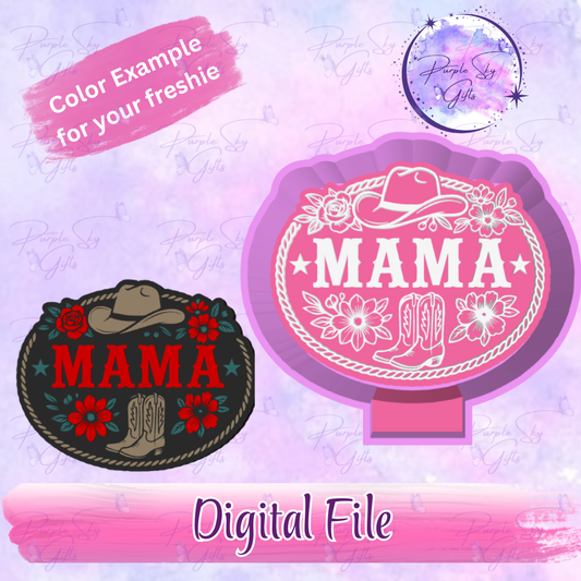 Country Western Mama Freshie Mold Housing STL Digital File