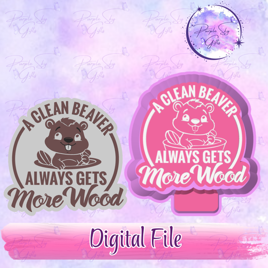 A Clean Beaver Gets More Wood Freshie Mold Housing STL Digital File