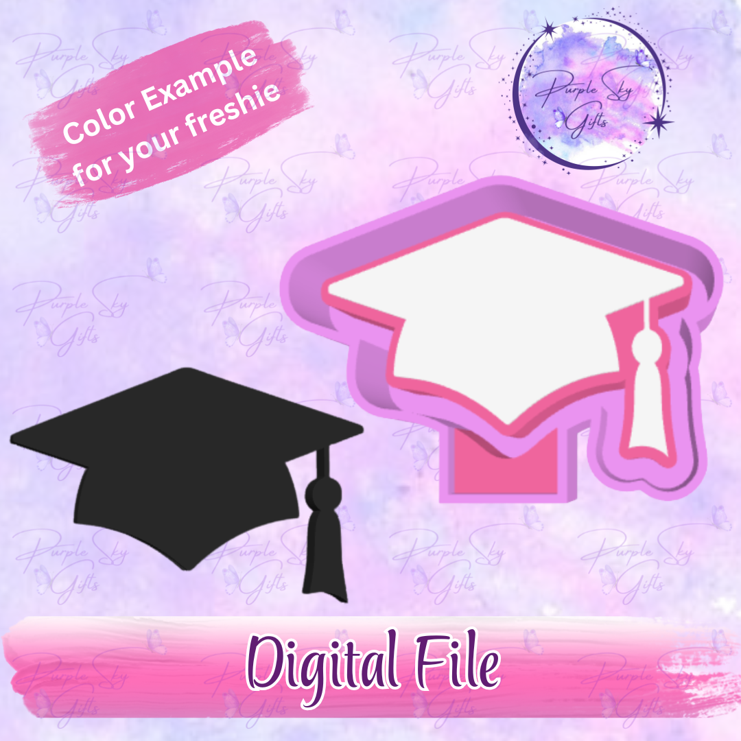 Graduation Cap Freshie Mold Housing STL Digital File
