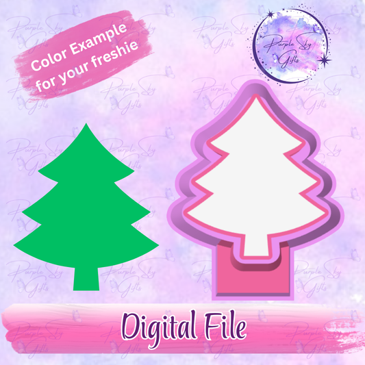 Traditional Pine Christmas Tree Freshie Mold Housing STL Digital File
