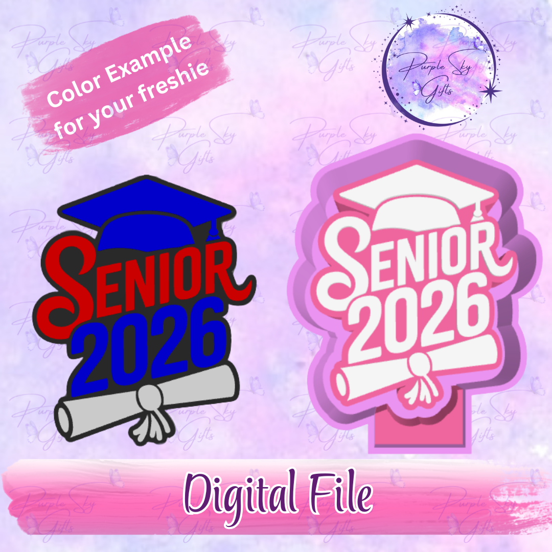 Senior 2026 Cap and Diploma Freshie Mold Housing STL Digital File
