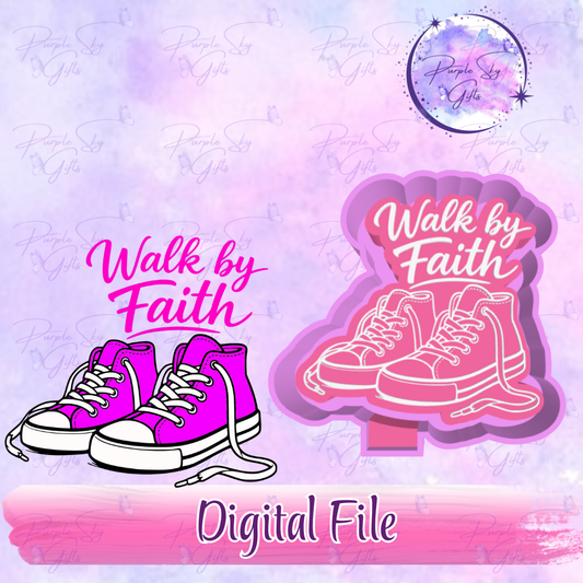 Walk By Faith Untied Sneaker Shoes Freshie Mold Housing STL Digital File