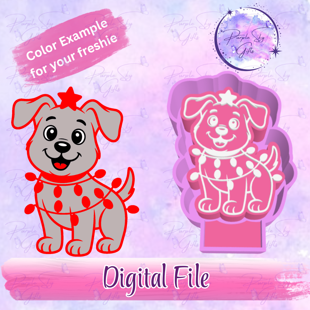 Christmas Tree Dog Freshie Mold Housing STL Digital File