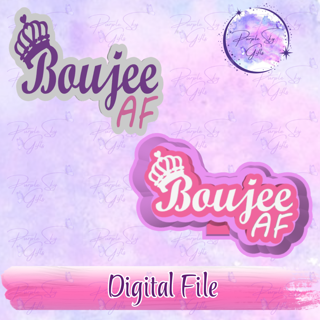 Boujee AF Freshie Mold Housing STL Digital File