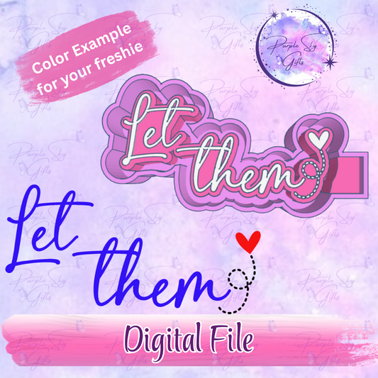 Let Them With Heart Swirl Housing STL Digital File