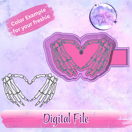 Skeleton Heart Hands Housing STL Digital File