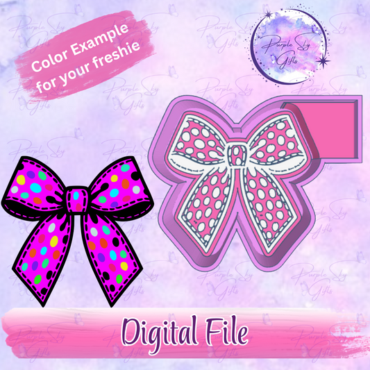 Spotted Coquette Bow Mold Housing STL Digital File