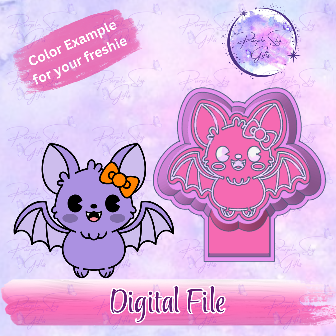 Cute Bat With Bow Housing STL Digital File