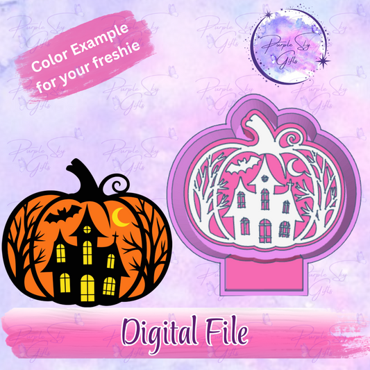 Haunted House Pumpkin Halloween Mold Housing STL Digital File
