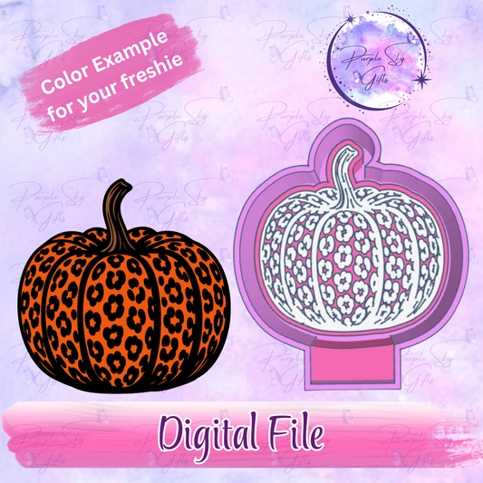Leopard Print Pumpkin Mold Housing STL Digital File