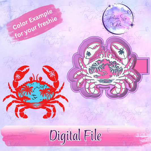 Crab Ocean Scene Housing STL Digital File