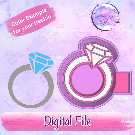 Diamond Ring Mold Housing STL Digital File