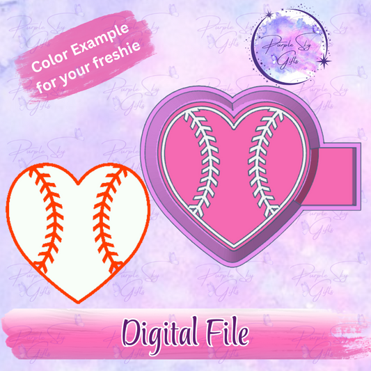 Heart Shaped Baseball Mold Housing STL Digital File