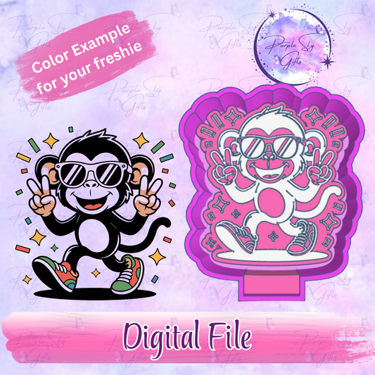 Dancing Monkey Mold Housing STL Digital File