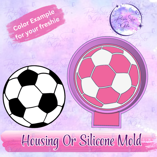 Soccer Ball Freshie Mold Housing OR Silicone Mold