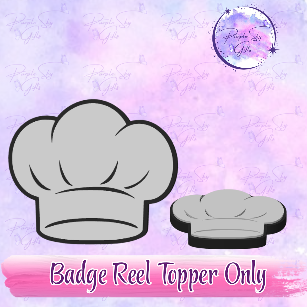 Chef's Hat Badge Reel With Topper - Or Topper Only