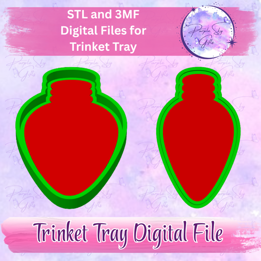 Christmas Lightbulb Trinket Tray Digital STL and 3MF Files